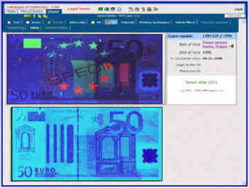 UV image (Etalon) v. UV image of "live" counterfeit