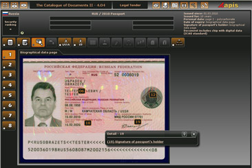 Position of signature and location of security features